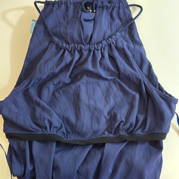 J. McLaughlin Maria Navy Blue Catalina Halter Mini Dress Size Medium - Picture 10 of 13